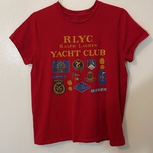 Polo Ralph Lauren medium red t shirt yacht club